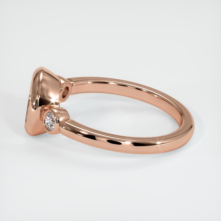 14K Rose Gold Three Stone Ring Setting