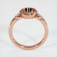 14K Rose Gold Three Stone Ring Setting Image