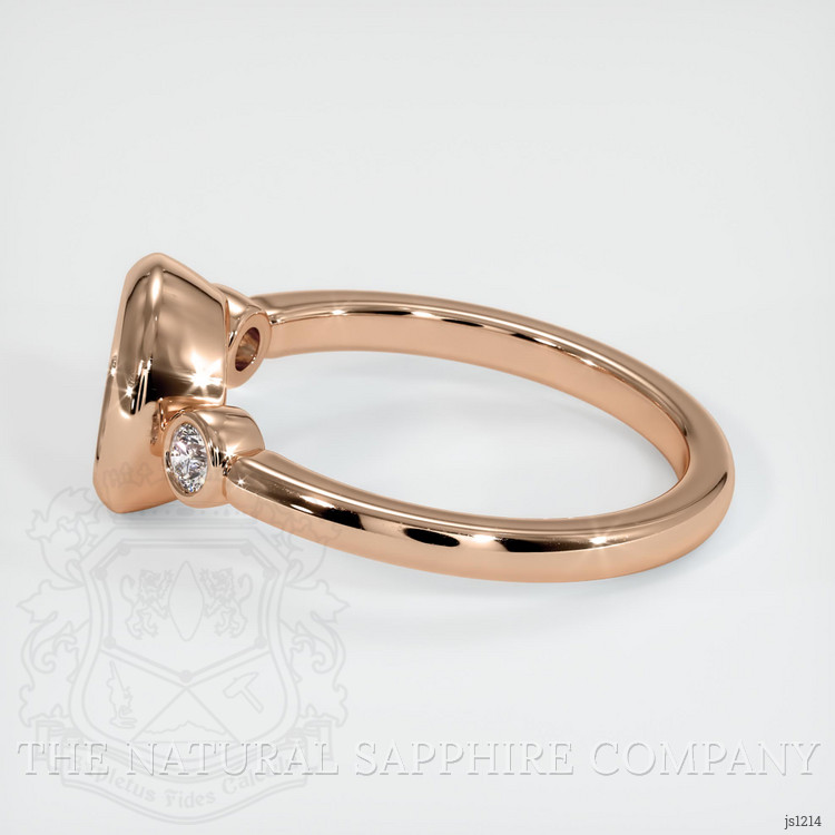 18K Rose Gold Three Stone Ring Setting