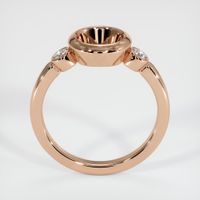 18K Rose Gold Three Stone Ring Setting Image