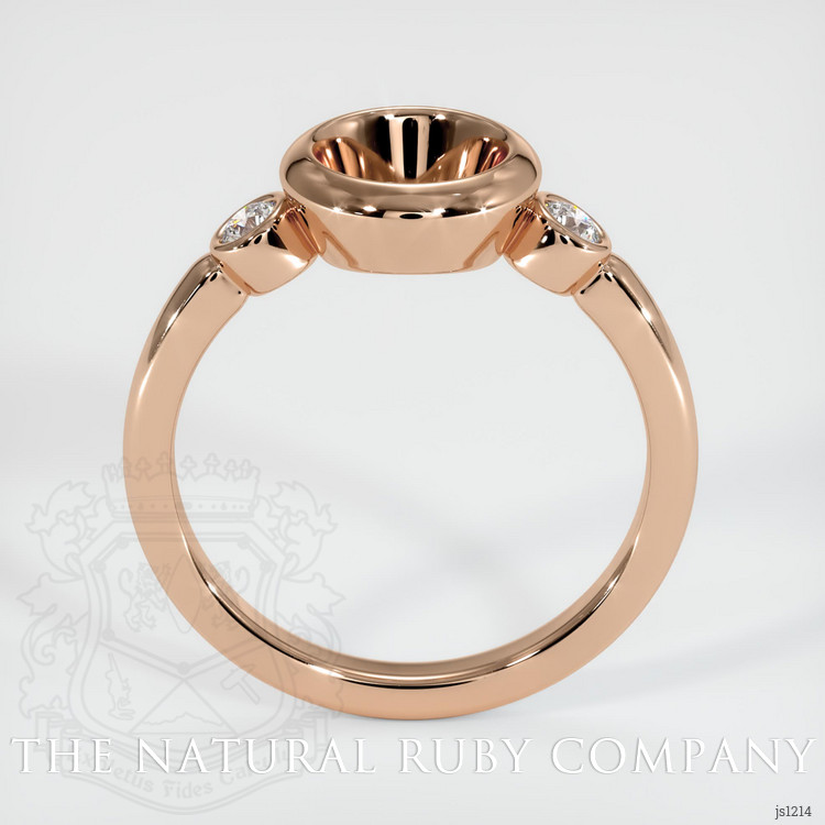 18K Rose Gold Three Stone Ring Setting