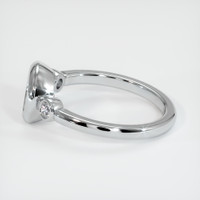 10K White Gold Three Stone Ring Setting Image