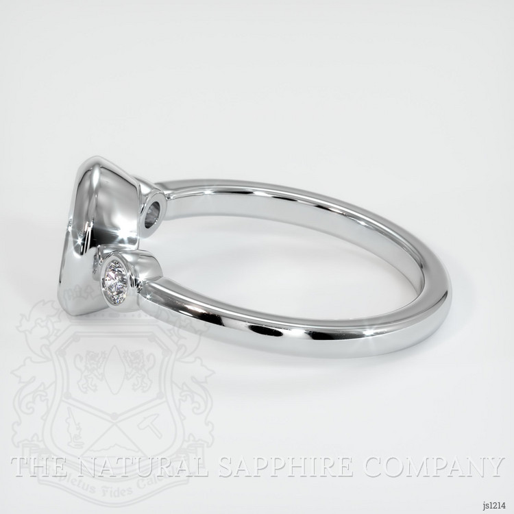 14K White Gold Three Stone Ring Setting