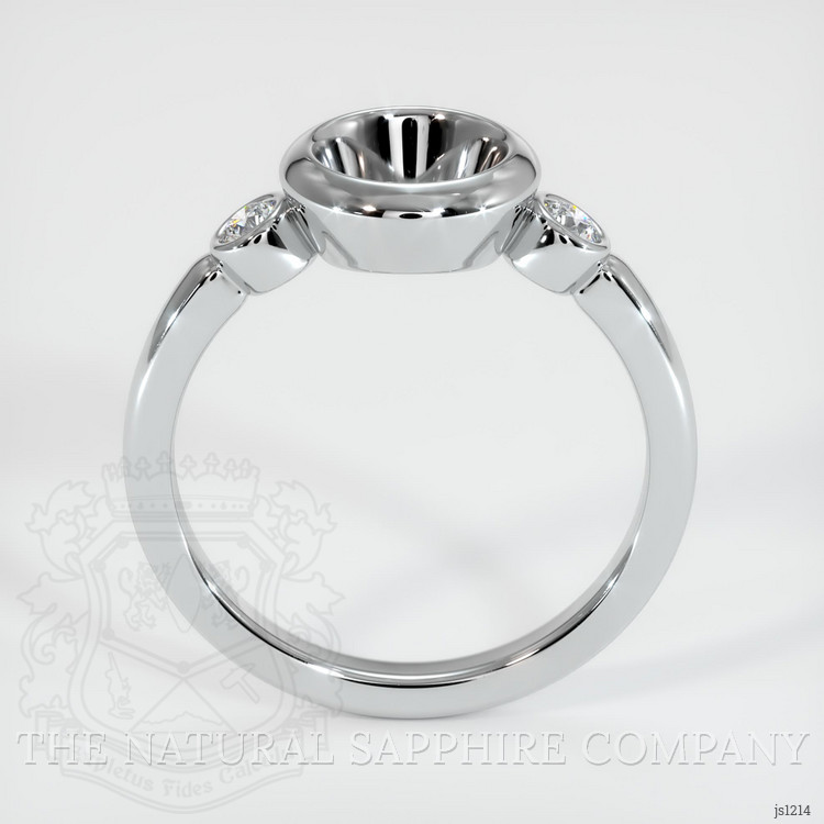 14K White Gold Three Stone Ring Setting