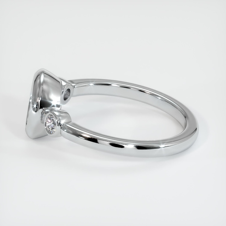 18K White Gold Three Stone Ring Setting
