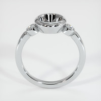 18K White Gold Three Stone Ring Setting Image