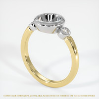 14K White & Yellow Three Stone Ring Setting Video