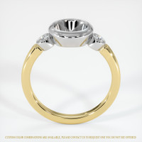 14K White & Yellow Three Stone Ring Setting Image