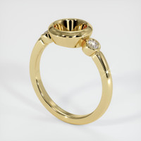 10K Yellow Gold Three Stone Ring Setting Video