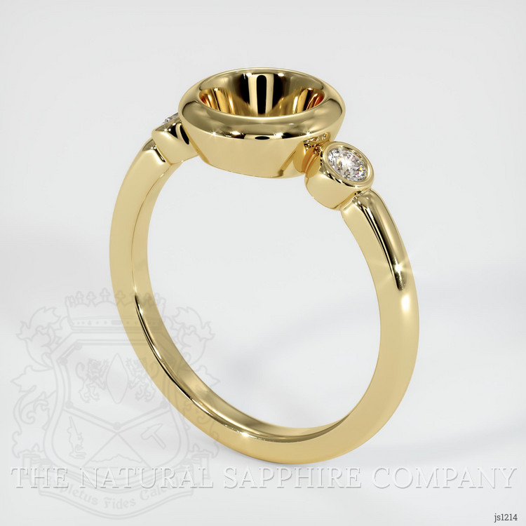 10K Yellow Gold Three Stone Ring Setting
