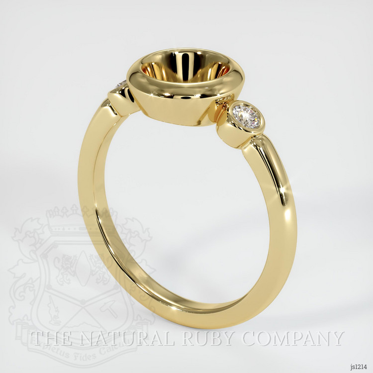 10K Yellow Gold Three Stone Ring Setting