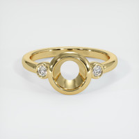 10K Yellow Gold Three Stone Ring Setting Image