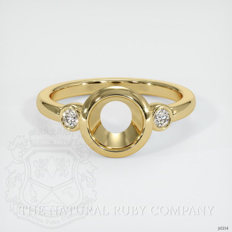 10K Yellow Gold Three Stone Ring Setting