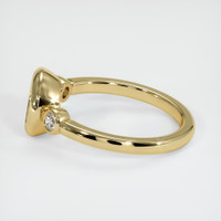 10K Yellow Gold Three Stone Ring Setting Image