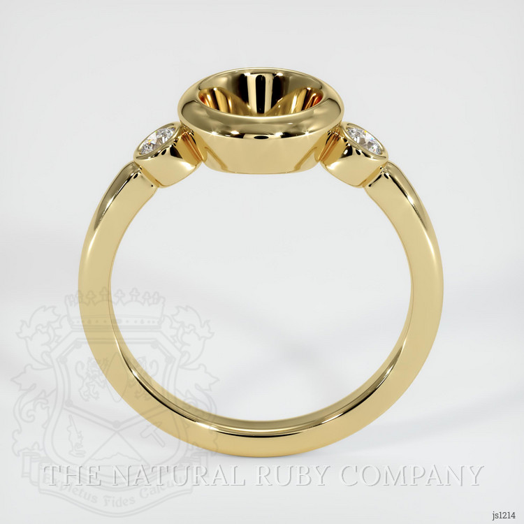10K Yellow Gold Three Stone Ring Setting