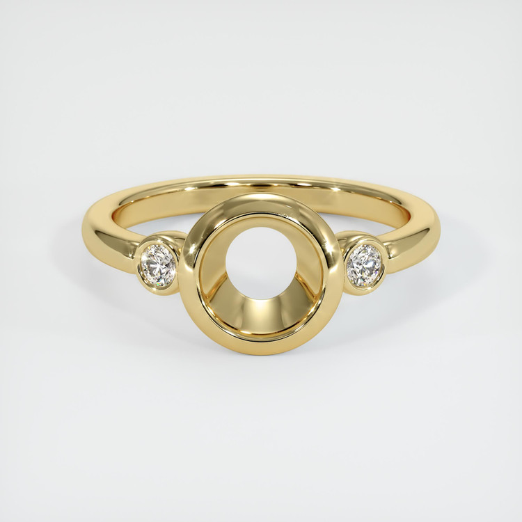 14K Yellow Gold Three Stone Ring Setting