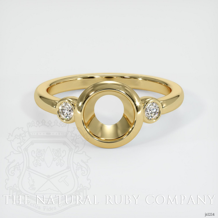 14K Yellow Gold Three Stone Ring Setting
