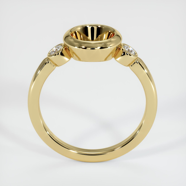 14K Yellow Gold Three Stone Ring Setting