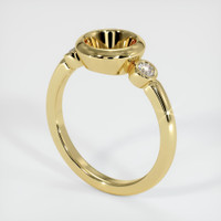 18K Yellow Gold Three Stone Ring Setting Video