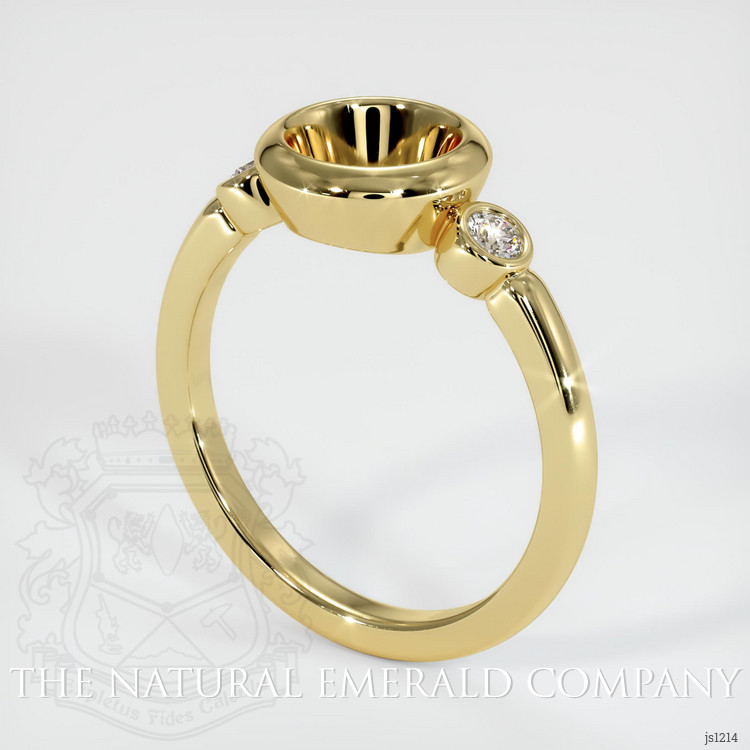 18K Yellow Gold Three Stone Ring Setting