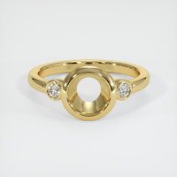 18K Yellow Gold Three Stone Ring Setting Image