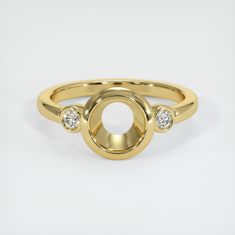 18K Yellow Gold Three Stone Ring Setting
