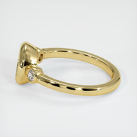 18K Yellow Gold Three Stone Ring Setting Image