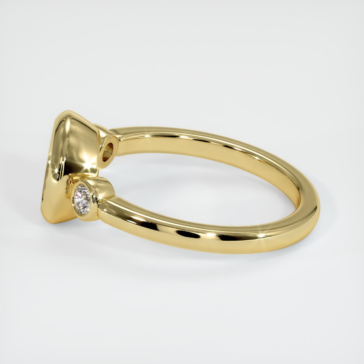 18K Yellow Gold Three Stone Ring Setting