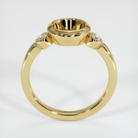 18K Yellow Gold Three Stone Ring Setting Image