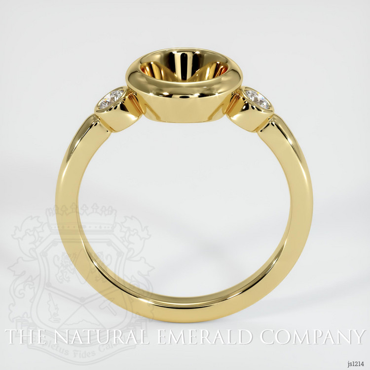 18K Yellow Gold Three Stone Ring Setting