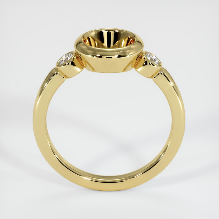 18K Yellow Gold Three Stone Ring Setting
