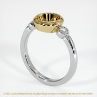 14K Yellow & White Three Stone Ring Setting Video