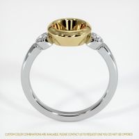 14K Yellow & White Three Stone Ring Setting Image