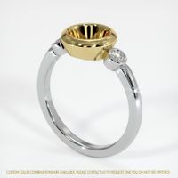 18K Yellow & White Three Stone Ring Setting Video