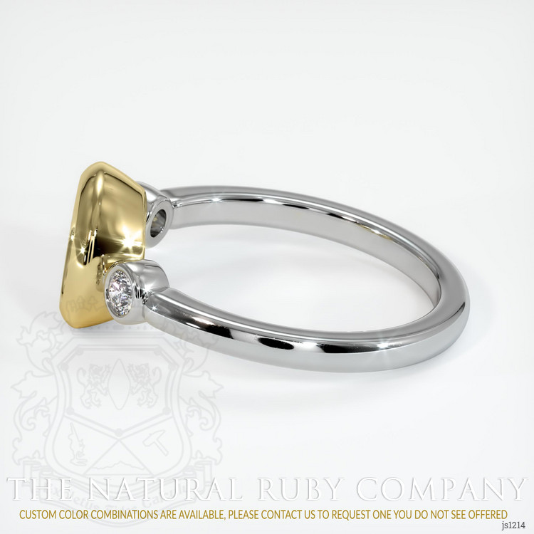 18K Yellow & White Three Stone Ring Setting