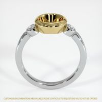 18K Yellow & White Three Stone Ring Setting Image