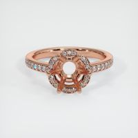 14K Rose Gold Pave Ring Setting Image