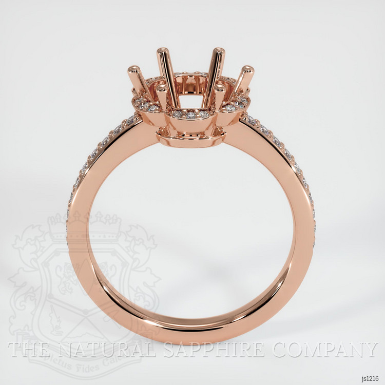 14K Rose Gold Pave Ring Setting