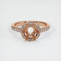 18K Rose Gold Pave Ring Setting Image