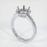 14K White Gold Pave Ring Setting Video