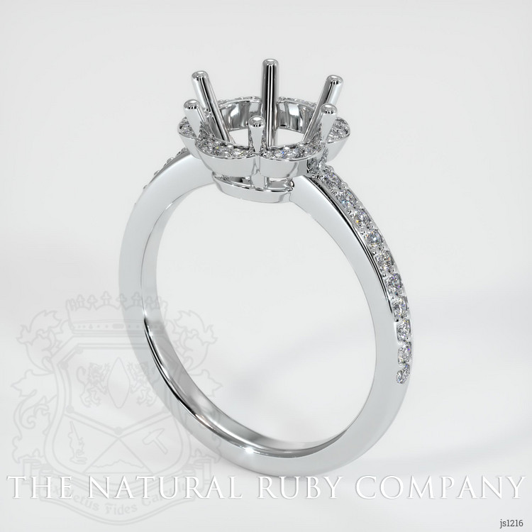 14K White Gold Pave Ring Setting