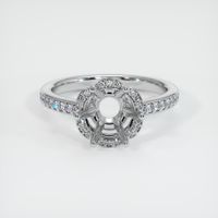 14K White Gold Pave Ring Setting Image