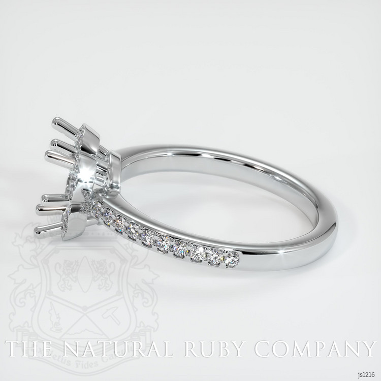 14K White Gold Pave Ring Setting