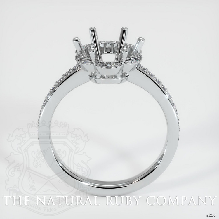 14K White Gold Pave Ring Setting