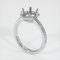 18K White Gold Pave Ring Setting Video