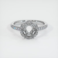 18K White Gold Pave Ring Setting Image