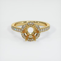 10K Yellow Gold Pave Ring Setting Image