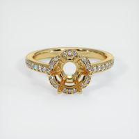 14K Yellow Gold Pave Ring Setting Image