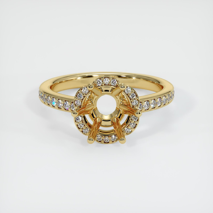 14K Yellow Gold Pave Ring Setting
