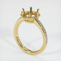 18K Yellow Gold Pave Ring Setting Video